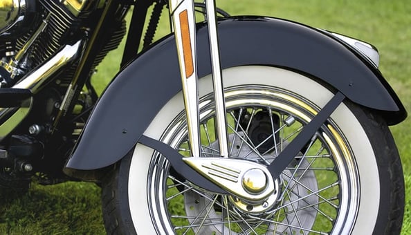 What is a Company's Brand? What's your Brand? | Harley-Davidson Motorcyle Closeup of Front Wheel